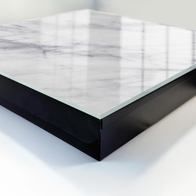 Key storage cabinet, Opens to the left, 30x30x5, Black, marble pattern in shades of white and gray, , White/Grey