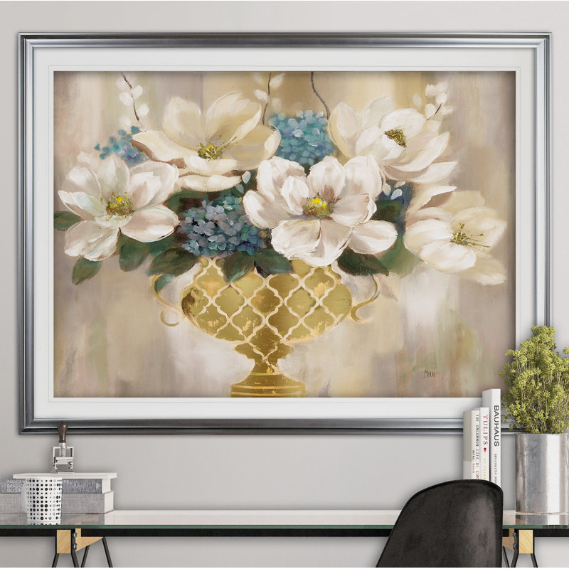 Southern Magnolia - reproduction de cadre photo, H 28 po x l 38 po x P 1,5 po, argent