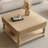 31.5 Inch Square Fluted Lift-Top Coffee Table With Hidden And Open Storage, Hydraulic Raising Mechanism, Retro Solid Wood Legs For Living Room, Sofa (Natural Wood)-756991350