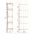 Natural Bamboo 5-Tier Adjustable Tall Bookshelf With Open Shelves For Small Spaces