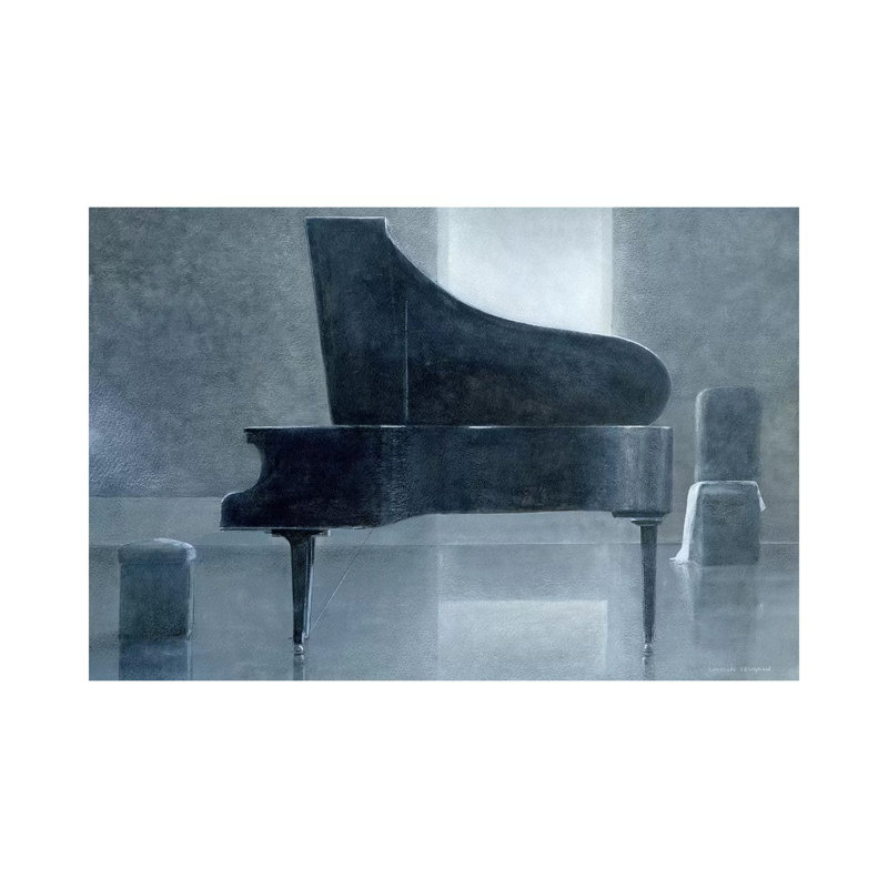 Black Piano 1 Piece Wrapped Canvas Wall Art, 66.04 cm H x 45.72 cm W x 1.91 cm D