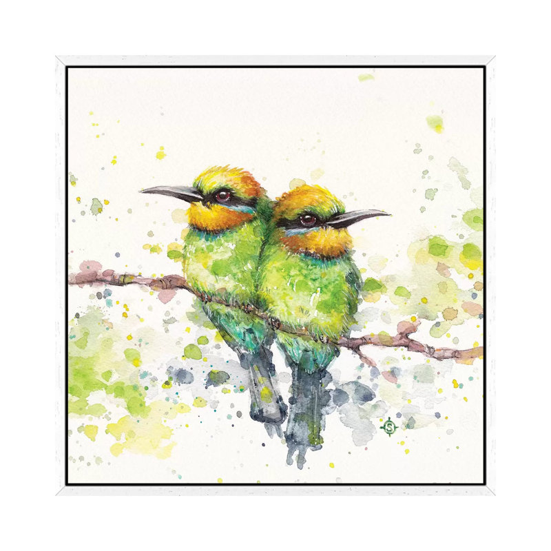 Family by Sillier Than Sally - Print on Canvas, 66.04 cm H x 66.04 cm W, White Framed