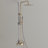49"-65"H Wall Mounted 304 Stainless Steel Rust-free Outdoor Shower with Handheld Shower with 10-Inch Rainfall Shower Head-87940857