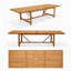 Ensemble de table de salle à manger extensible et chaises d'extérieur 13 pièces Wayland | Finition teck | Idéal pour le patio, la table brun clair et les chaises noires-907283584