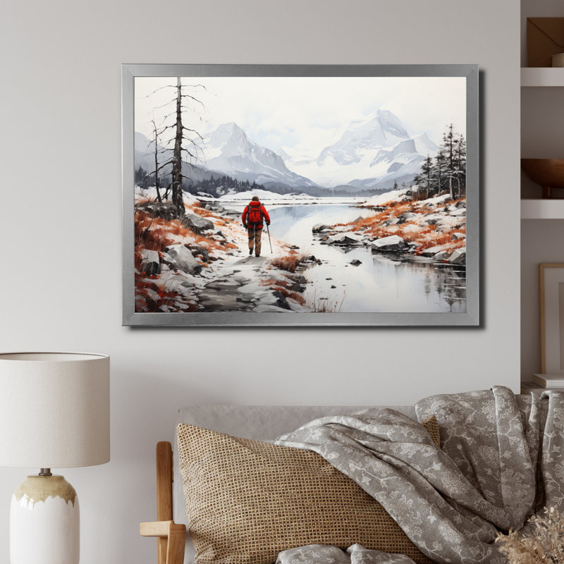 «Alaska Arctic Hike II», reproduction sur toile, H 12 po x l 20 po x P 1 po, Cadre photo argenté