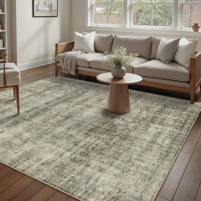 Tapis lavable rétro avec envers antidérapant Elias