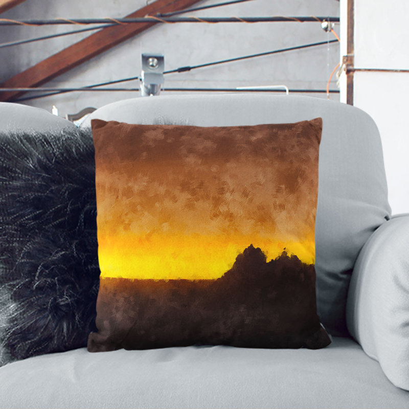 Square Throw Cushion, 40cm H x 40cm W x 15cm D