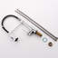 Robinet de cuisine contemporain Accursio avec poignée rétractable, poignée simple, arc haut, écoulement d'eau stable, finition de trou commercial corrosif, moderne à ressort - multifonctionnel,