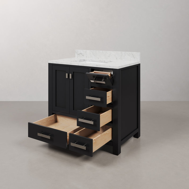 Steve 36'' W Single Vanity, Black