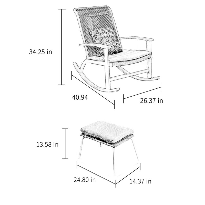 Chaise berçante de loisir Simple Fashion