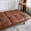 Canapé-lit futon en cuir pleine grandeur Besharat-1030284122