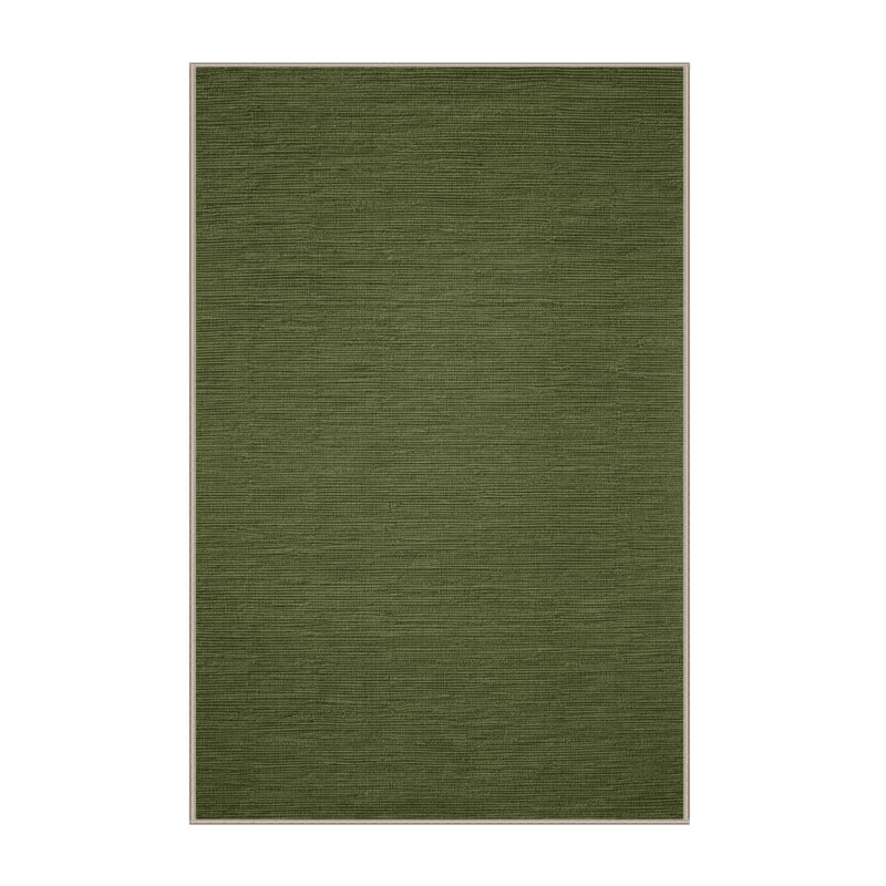 Machine Washable Solid Brown Area Rug, Runner 2' x 4'