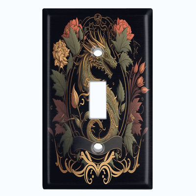 Copper Rust Patina Teal Print 1 - Gang Toggle Light Switch Standard Wall Plate