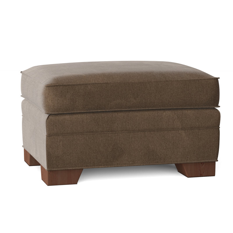 Adrena Upholstered Ottoman, Tweetie 8 Brown Performance Velvet