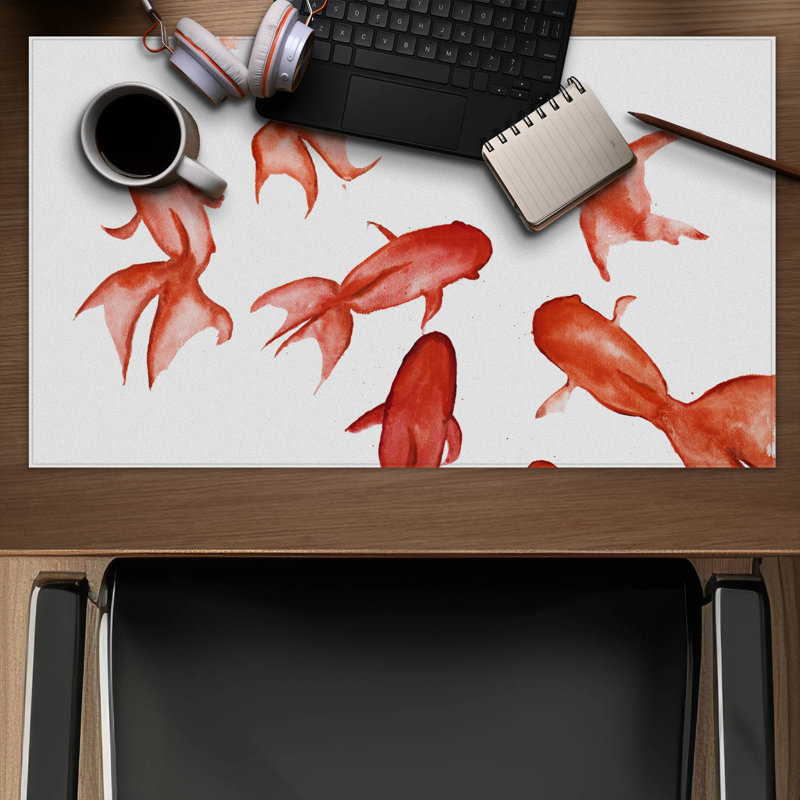 Red fishes - 14.00"x24.25" Desk mat