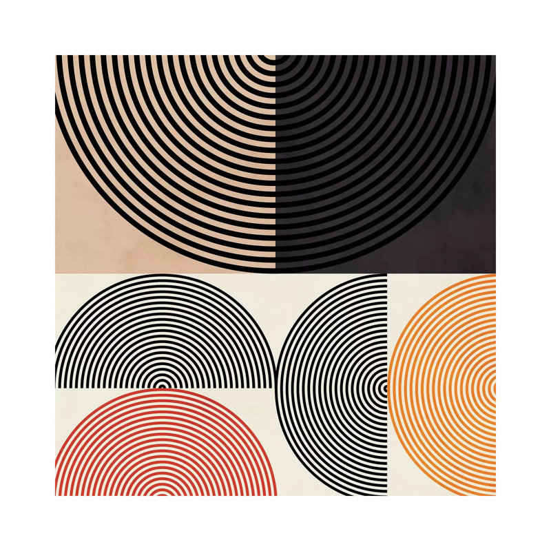 Lines & Shapes Ii, Wrapped Canvas, No Matte, 12" H x 12" W x  1.5" D