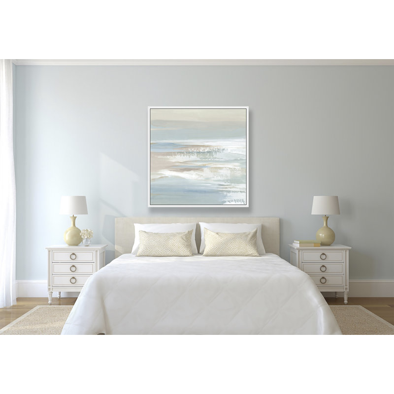Nautical & Beach Framed Canvas, 38" H x 38" W, White