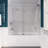 Don 60'' - W x 62'' H Single Added Door Frameless Tub Door with TSUNAMI GUARD-21120998