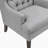 Keisha 29" Traditional Wingback Accent Chair with Textured Fabric Upholstery, Button-Tufted Back & Foam Cushioned Seat-1295296730