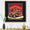 «Red and Black Reflections Of Retro Cars», reproduction d'art sur toile rétro