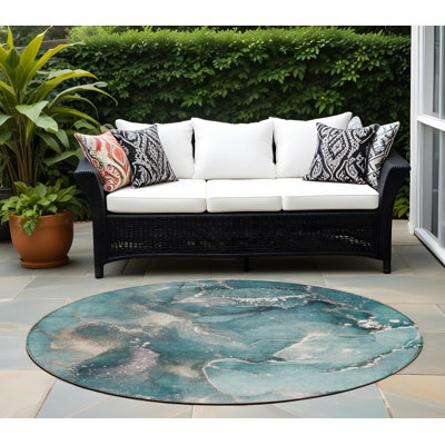 Tapis extérieur rond 8 pi