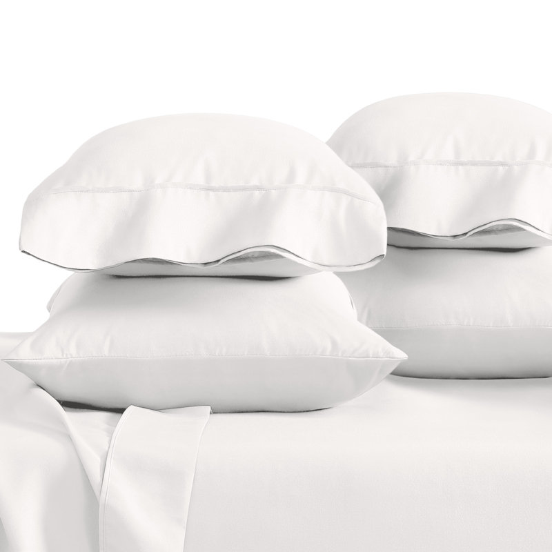 Ultra-Soft Microfiber Pillowcase, 4 Standard Pillowcases, Antique White