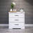 Yazeed 27.5'' Wide 3-Drawer Nightstand, Farmhouse Bedside End Table with 3 Drawers, Storage for Bedroom, Office, Living Room, 16.25" D x 27.5" W x 26.75" H, White-529820426