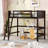 Solid Wood Loft Bed with Sturdy Ladder