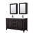 Daria 60'' Double Bathroom Vanity with Carrara Marble Top-97961480-97961484