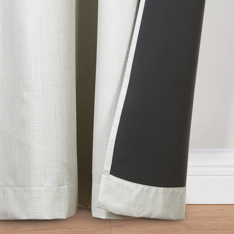 Pisco Blackout Curtain Pair, 40" W x 63" L, Ivory