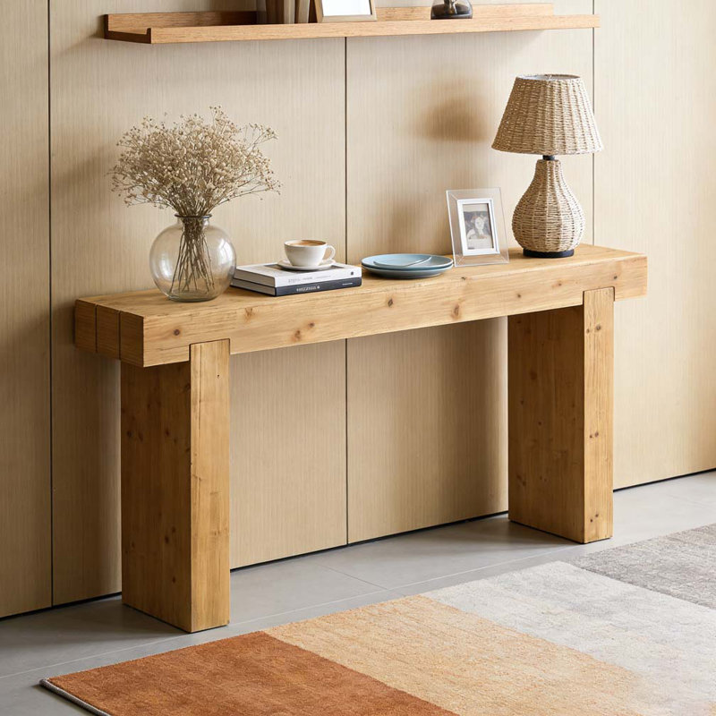 Console en bois massif 63 "
