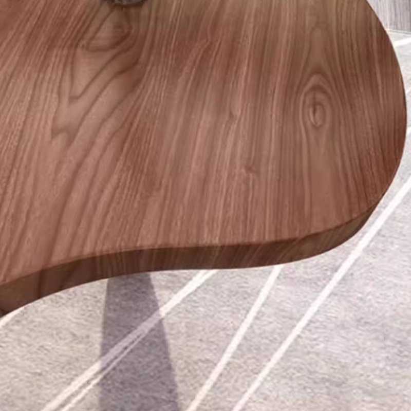 Solid wood curved irregular-shaped desk