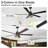 Vaczon 60" Smart Ceiling Fan with Light Kit and Remote Control, 6 Speeds Reversible DC Motor, Double-Sided Wood, Timer, 6''/10'' Downrods, for Indoor/Covered Outdoor Use-324018645