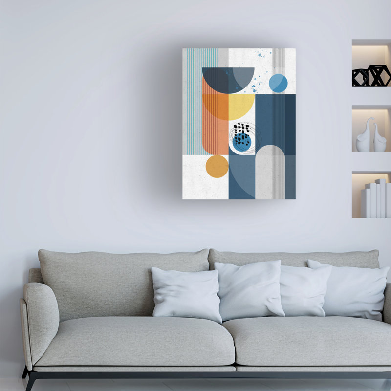«Centurian» par Ishita Banerjee - peinture sur toile tendue, H 47 po x l 35 po x P 2 po