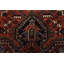 Tapis oriental en laine rouge rétro noué à la main 9 pi x 10 pi 5 po Heriz