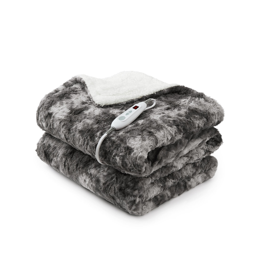 Electric Blanket, Heated Blanket with 6 Heat Settings and 10H Auto Off Timer, Heating Throw Blanket with LCD Controller