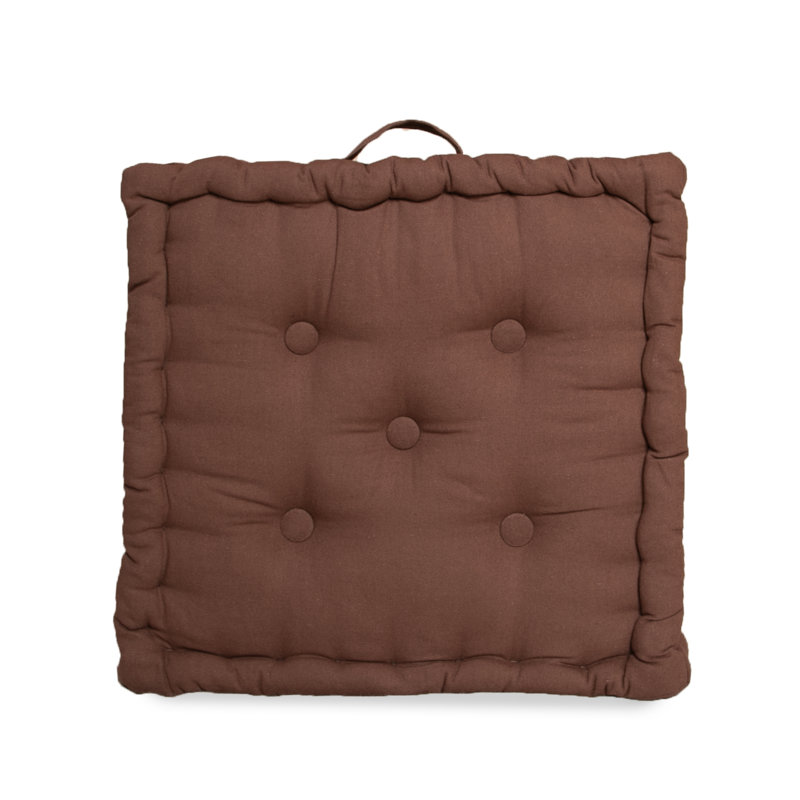 100% Cotton Booster Armchair Seat Pads Cushion, Brown