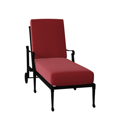Wiltshire 28.25'' Outdoor Aluminum Chaise Lounge
