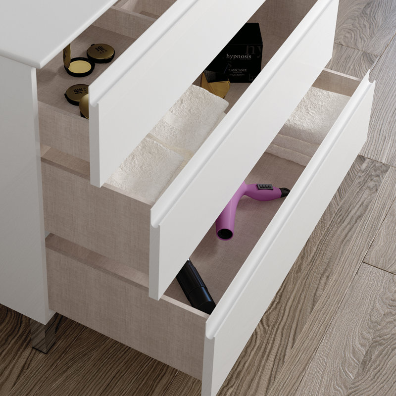 Base de meuble-lavabo simple Costa 40 seulement, Blanc lustré