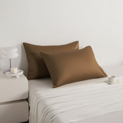 Egyptian-Quality Cotton Bed Pillowcases, 500 Thread Count Cotton Sateen Pillowcases with Envelope Closure - NTBAY