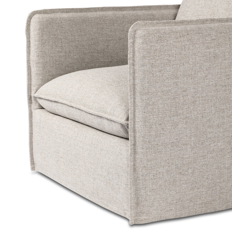 Andre Swivel Armchair, Alessi Slate Polypropylene/Olefin