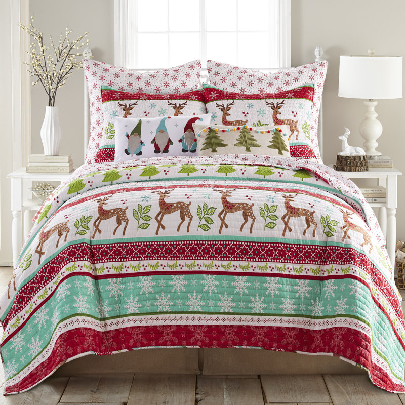 Let It Snow Polyester Quilt, King Quilt