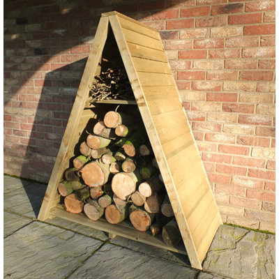 122.9cm W x 53.2cm D Solid Wood Log Store