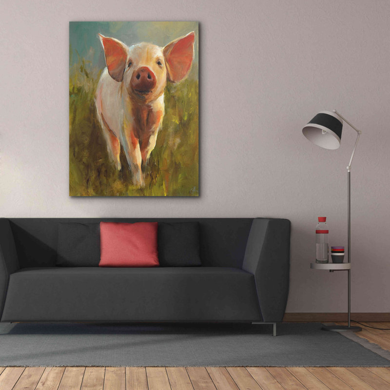 «Morning Pig» par Cari J Humphry, estampe numérique sur toile, H 54 po x l 40 po x P 1,5 po