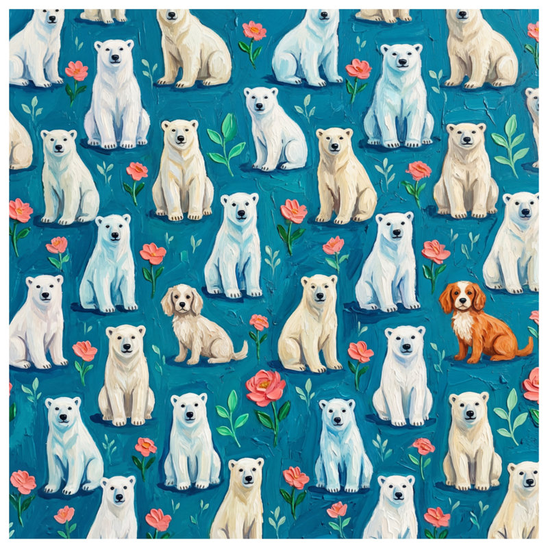 Édredon ours polaires et chiens, Twin Extra Long