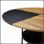 Ensemble de table de salle à manger circulaire moderne avec rangement double couche et quatre chaises rembourrées confortables pour la maison