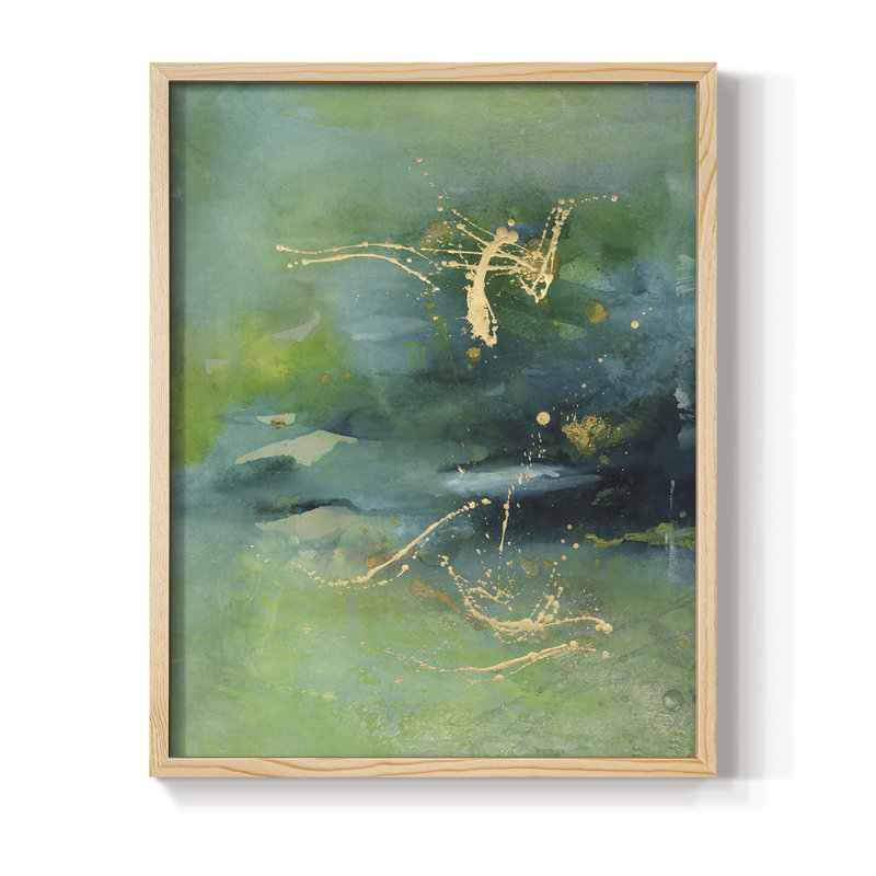 «Peaceful Diptych II», reproduction encadrée - bois massif, H 11 po x l 9 po