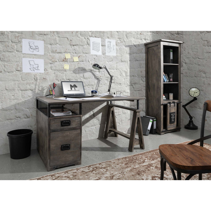 Railway Solid Wood Writing Desk