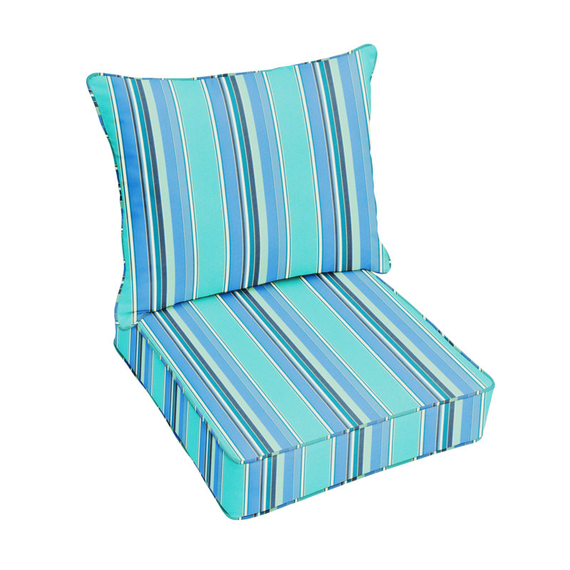 Sunbrella Outdoor 5'' Seat / Back Cushion, 23" W x 25" D, Dolce Oasis