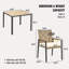 Ensemble de table de salle à manger 5 pièces toutes saisons avec trou pour parasol-1019386391